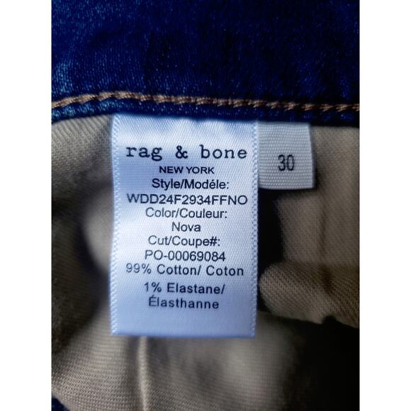 Rag & Bone Harlow Mid Rise Ankle Straight Jeans Size 29 - Picture 12 of 12